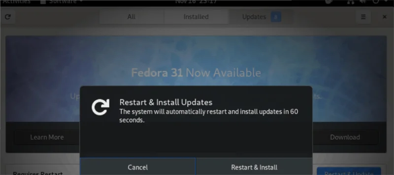 Fedora 31로 업그레이드하는 방법