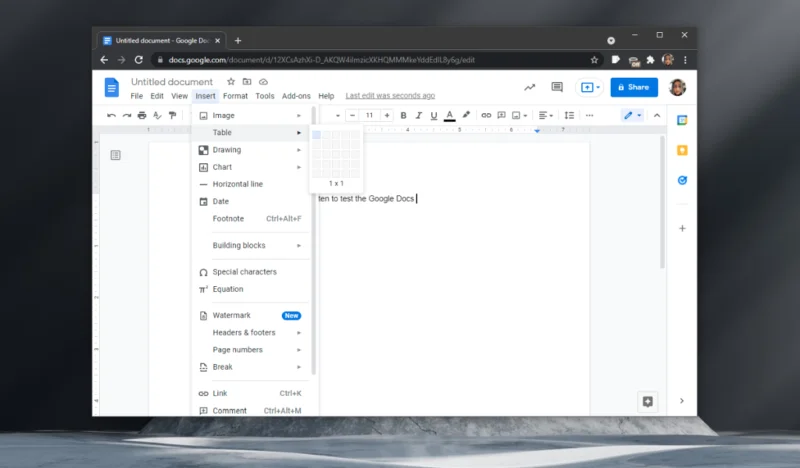 如何在 Google Docs 上添加邊框