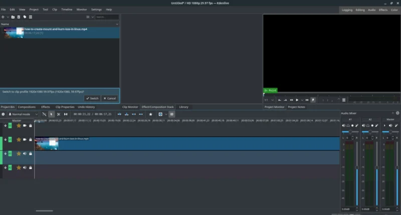 كيفية استبدال الصوت في مقطع فيديو على نظام Linux