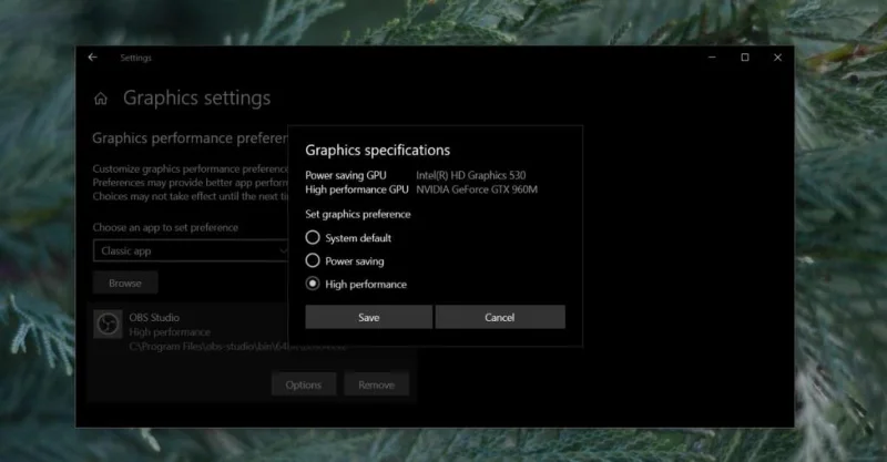 So erzwingen Sie, dass eine App die dedizierte GPU unter Windows verwendet