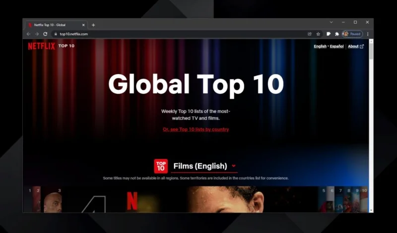 Comment voir le Top 10 des titres Netflix dans le monde
