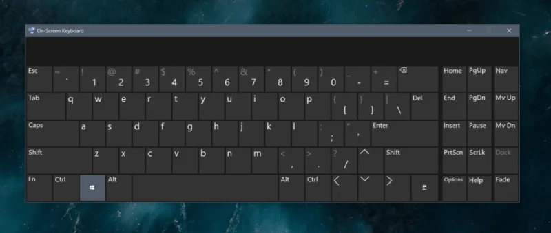 Bildschirmtastatur im Windows 10