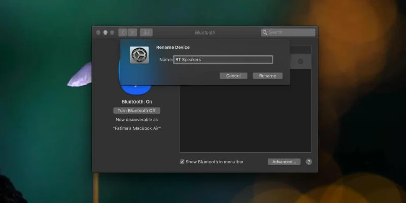 Как переименовать устройство Bluetooth в macOS