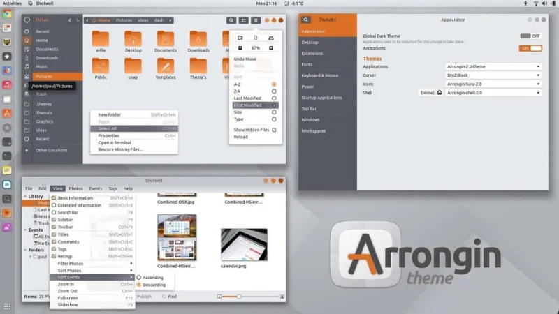 كيفية تثبيت موضوع Arrongin على نظام Linux