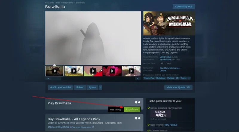 كيف تلعب Brawlhalla على Linux