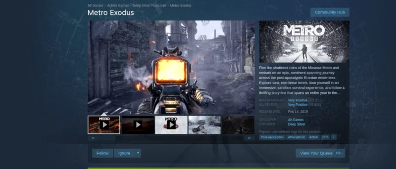 如何在 Linux 上玩 Metro Exodus