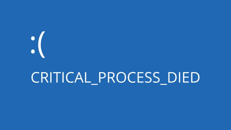 Kritischer Prozess gestorben (Windows 10) Stoppcode – BEHOBEN