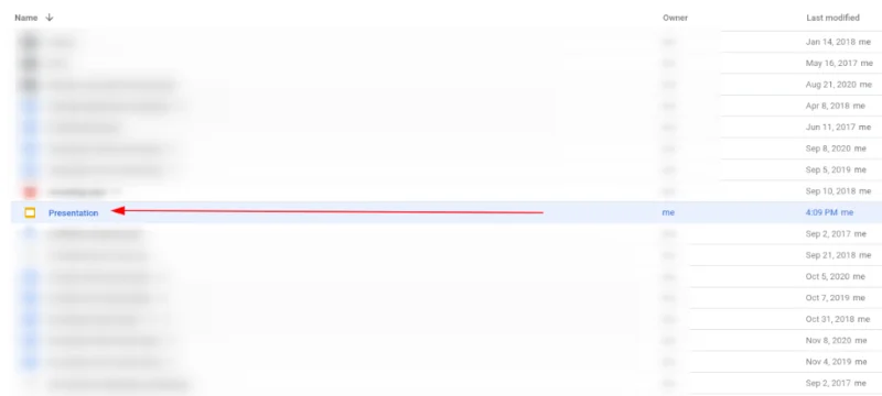 Processo di apertura di file PowerPoint