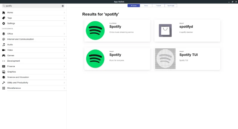 Come installare lapp store dellApp Outlet su Linux