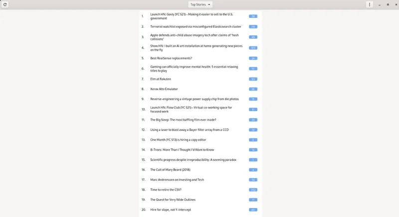Come leggere Hacker News sul desktop Linux