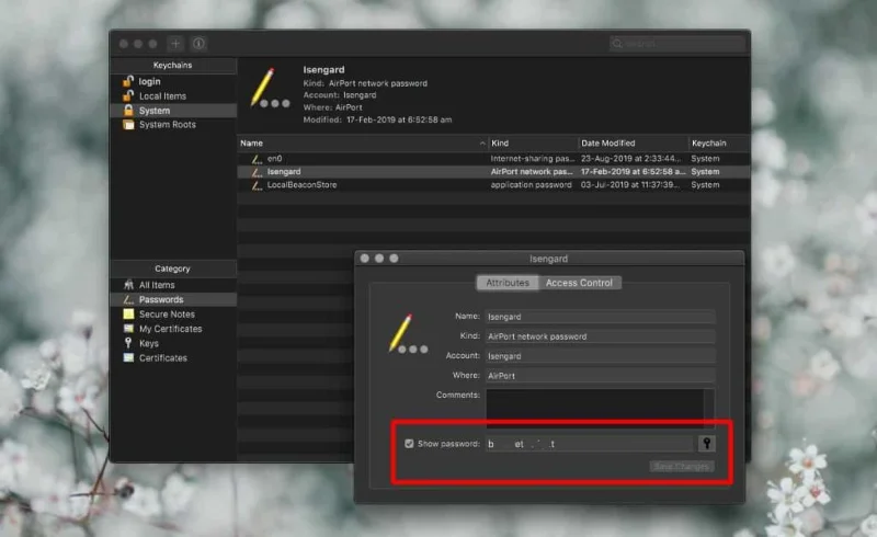 So zeigen Sie das WLAN-Passwort unter macOS an