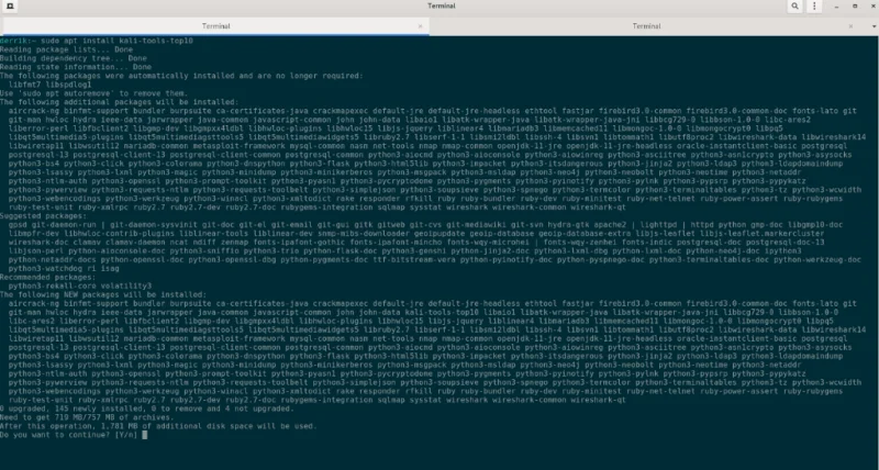 Come installare le app Kali Linux in Debian
