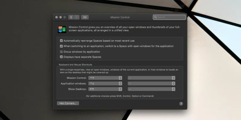 So verhindern Sie, dass Desktop-Bereiche unter macOS neu angeordnet werden