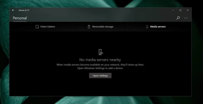 如何將文件夾和服務器添加到 Windows 10 上的電影和電視