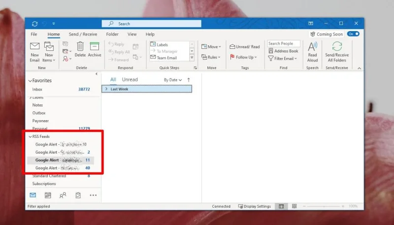So fügen Sie Outlook 365 einen RSS-Feed hinzu