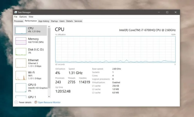 Windows10でIntelCPUの状態を確認する方法