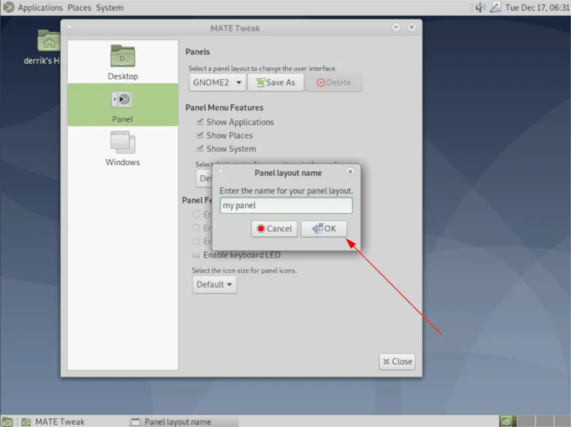 Come salvare le configurazioni del pannello desktop Mate