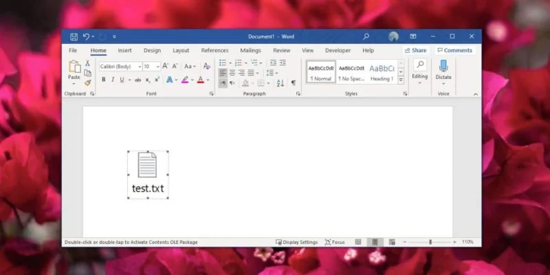 So hängen Sie in Word Office 365 eine Datei an ein Dokument an