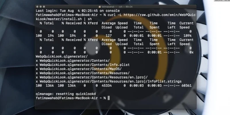 Vorschau von Webp-Dateien mit Quick Look auf macOS