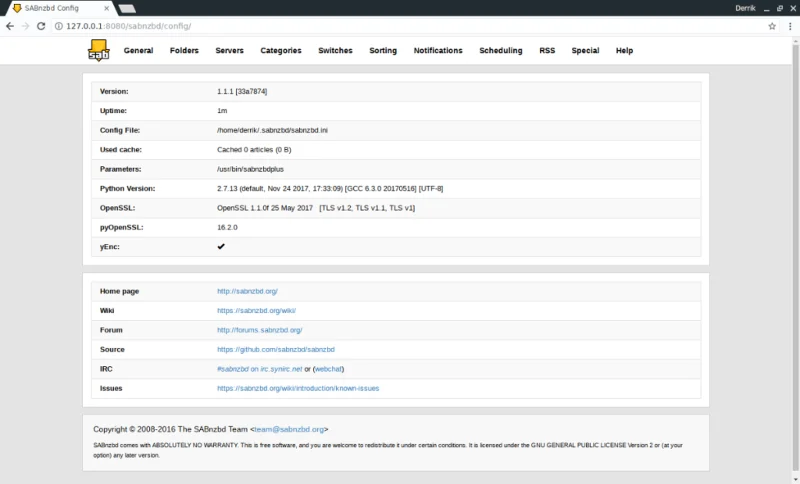 Come installare SABnzbd su Linux