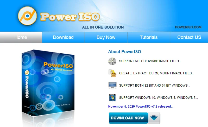 Interfaccia di PowerISO