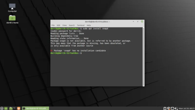 Bagaimana untuk mendayakan semula Snaps dalam Linux Mint 20