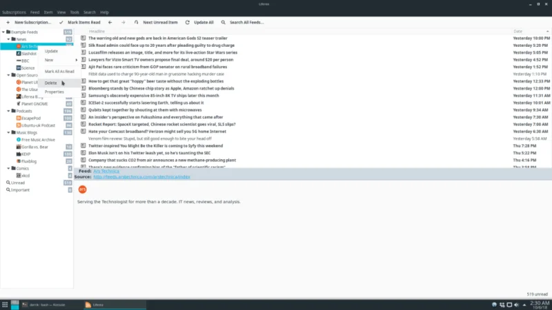 如何在 Linux 上使用 Liferea RSS 閱讀器