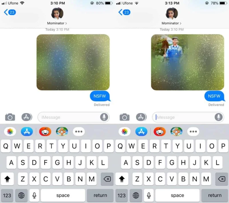 Cum să trimiteți discret imagini NSFW prin iMessage pe iOS