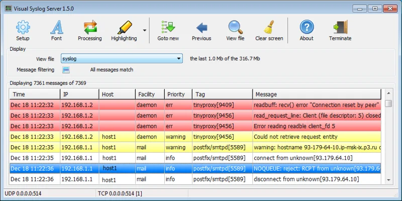 6 Best Free Syslog Server mit dem Experiment im Jahr 2021