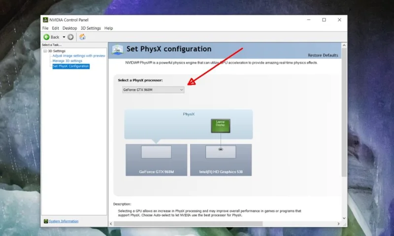 如何在 Windows 10 上的 Nvidia 控制面板中設置 PhysX 配置