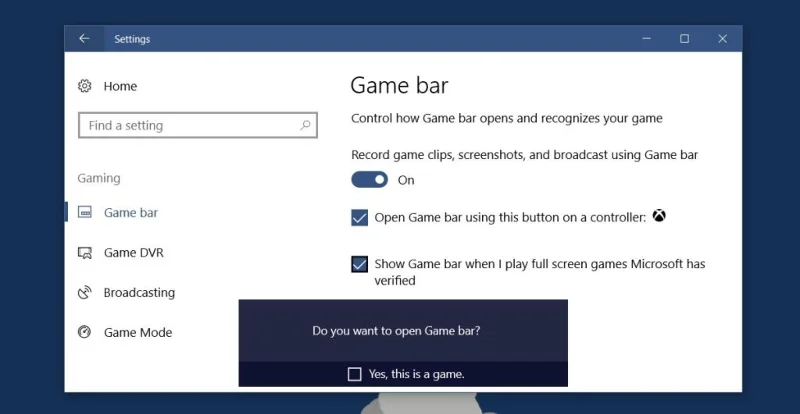 Come disattivare la barra di gioco in Windows 10