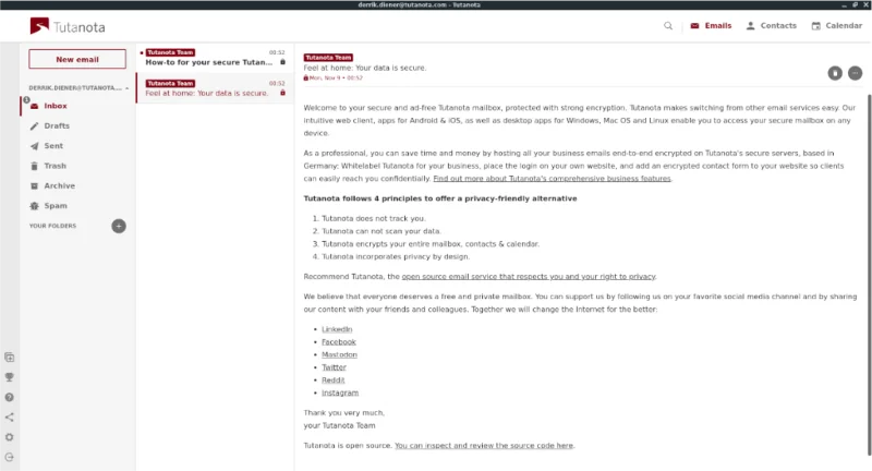如何在 Linux 上設置 Tutanota 郵件