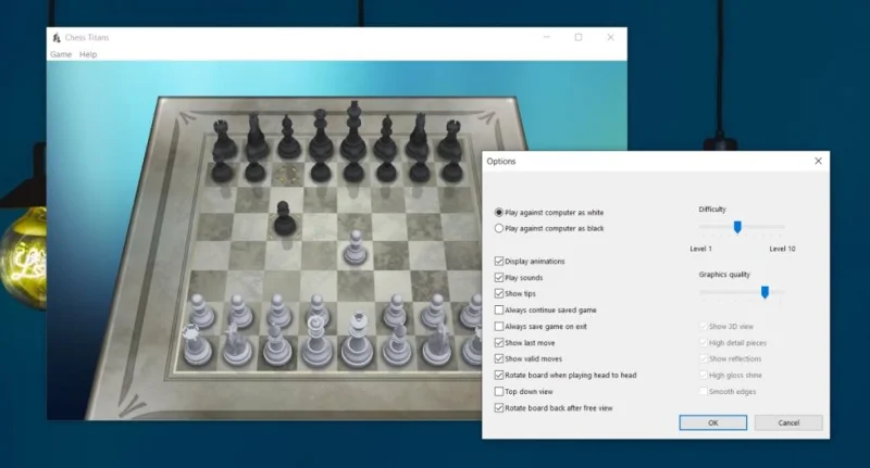 Il gameplay di Chess Titans