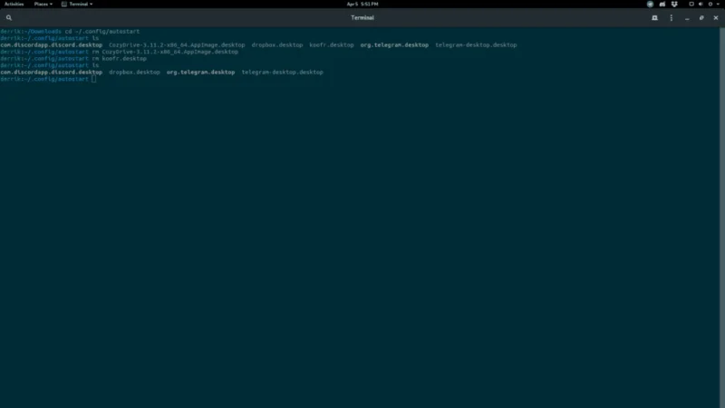 GnomeShellでプログラムを自動起動する方法