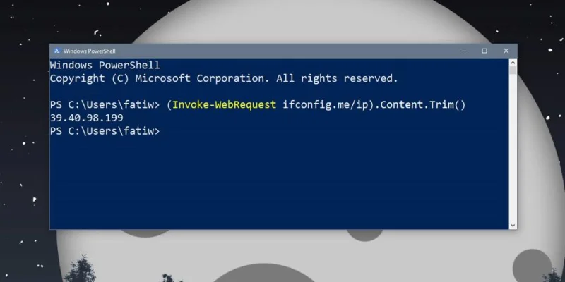 Windows 10da Komut İsteminden harici IP adresinizi nasıl arayabilirsiniz?