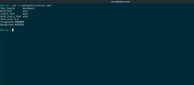 Configuração do emulador de terminal Kitty