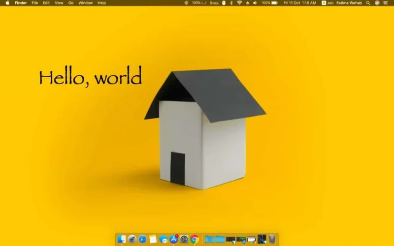 Как отобразить собственный текст на рабочем столе macOS
