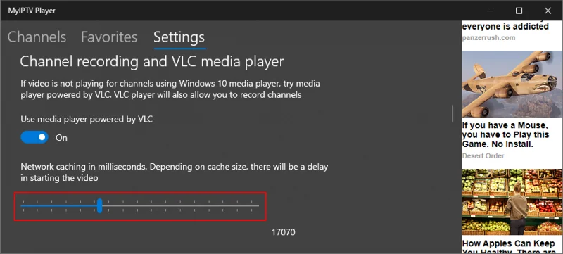 MyIPTV Player - Pufferung vermeiden