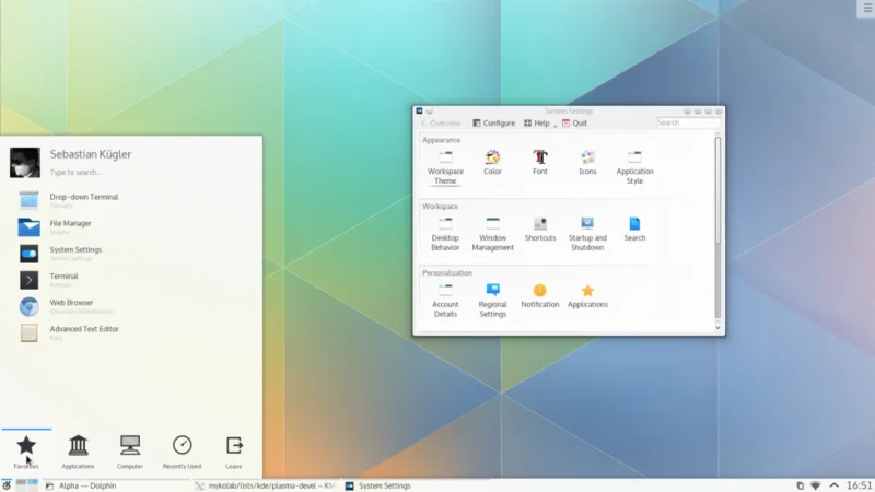 Nascondere le icone del desktop in KDE Plasma 5