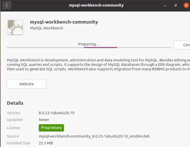 كيفية تثبيت MySQL Workbench على نظام Ubuntu