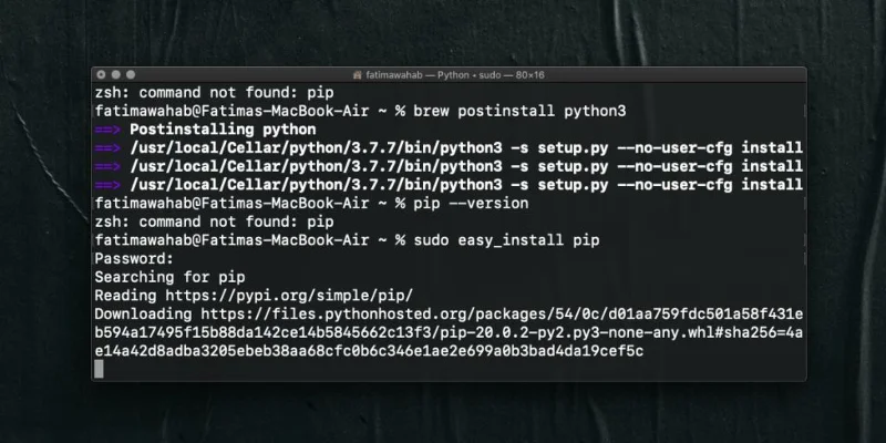 So beheben Sie den Fehler setup.py –no-user-cfg install für pip unter macOS