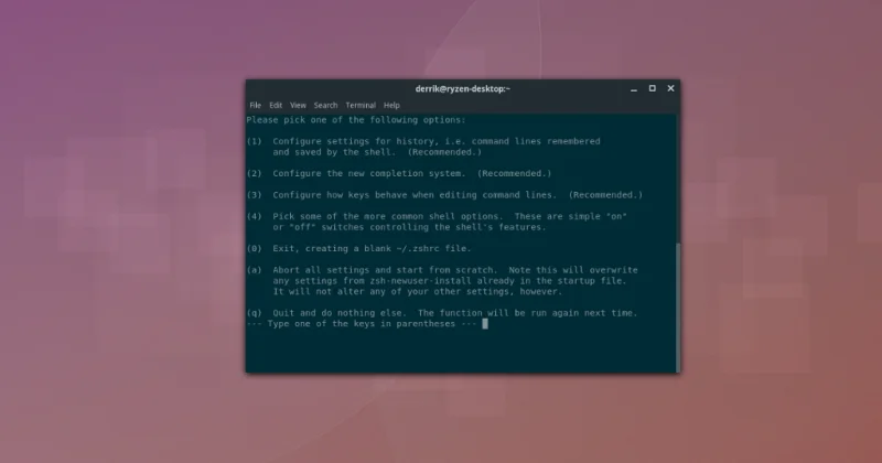 Configuración de Zsh