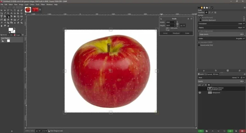Windows10のGIMPで画像をレイヤーに貼り付ける方法