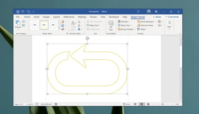 So fügen Sie Microsoft Word 365 eine benutzerdefinierte Form hinzu