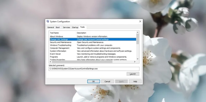 MsConfig 設置界面