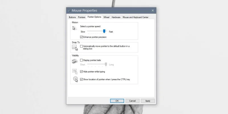 Come ottenere Shake per trovare il cursore su Windows 10