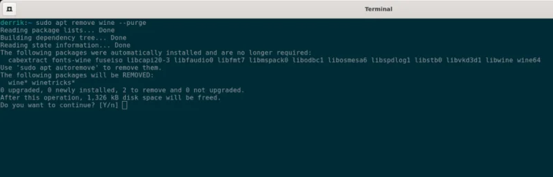 Linux에서 Wine을 제거하는 방법