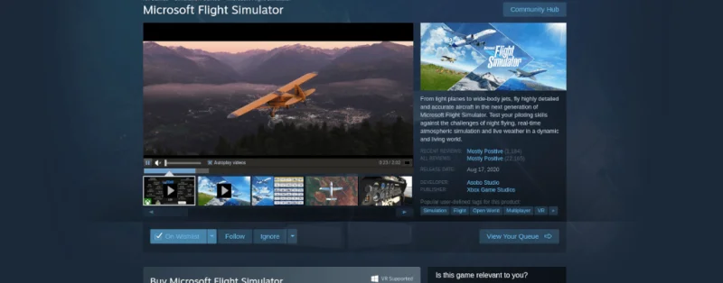 Come giocare a Microsoft Fight Simulator su Linux