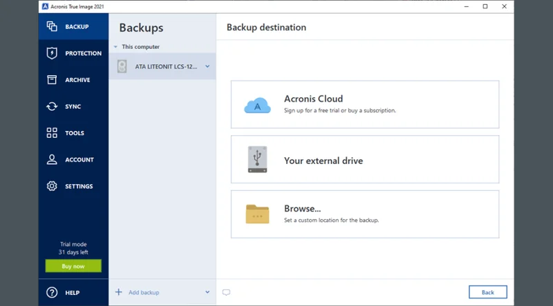 Acronis True Image (2021) Download e installazione per Windows e Mac