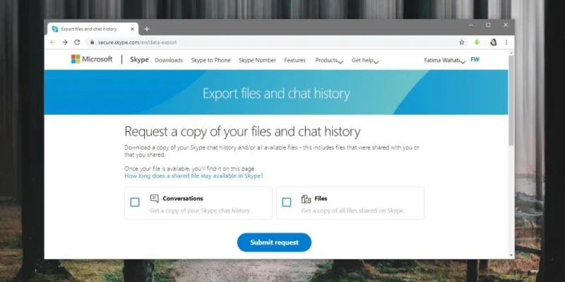 So sichern Sie den Chatverlauf für Skype UWP unter Windows 10